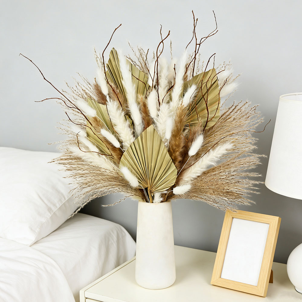 Natural Dried Palm Leaves Bouq - Palm Leaf Dried ulasan dan harga