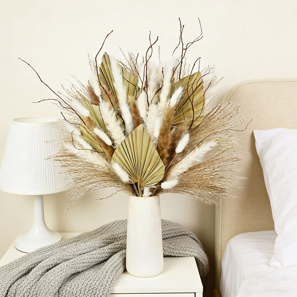 Natural Dried Palm Leaves Bouq - Palm Leaf Dried ulasan dan harga